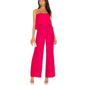 Amanda Uprichard / Topanga Jumpsuit in Cerise / Size Small